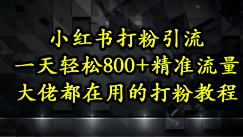 小红书打粉引流，一天轻松500+精准流量，大佬都在用的打粉教程智小邦项目网-专注分享网络创业项目落地实操课程 – 全网首发_高质量创业项目输出智小邦项目网
