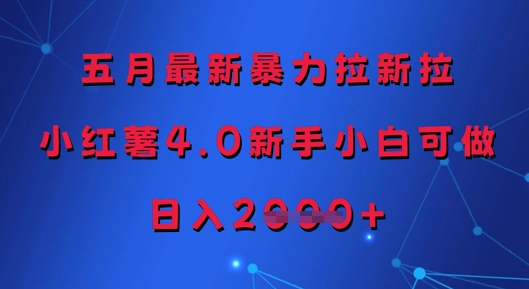 五月最新暴力拉新拉，小红薯4.0新手小白可做，日入多张智小邦项目网-专注分享网络创业项目落地实操课程 – 全网首发_高质量创业项目输出智小邦项目网